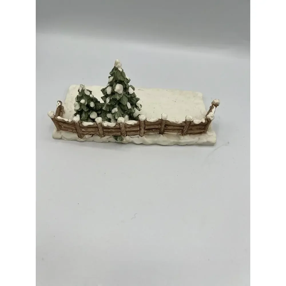 Vintage Holiday Time Christmas Kittens Ice Skating Pond Magnetic Village Decor